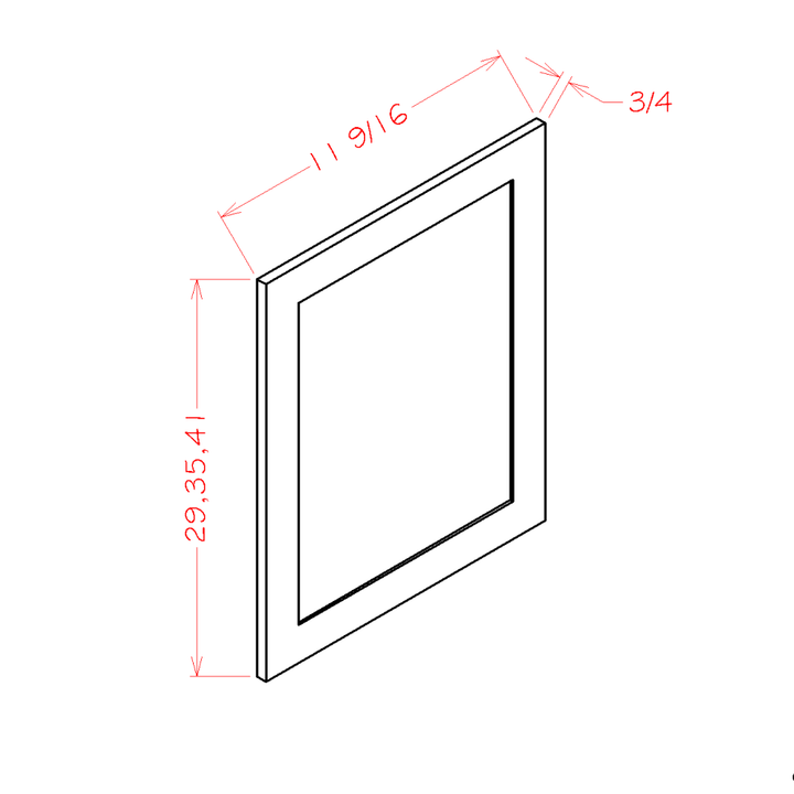 White Slim Shaker 11-1/2"W X 11"H Wall Decorative Door Panel