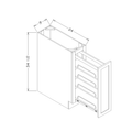 Sage Green 9" Full Height Door Base Kit w/ Shelf Pullout