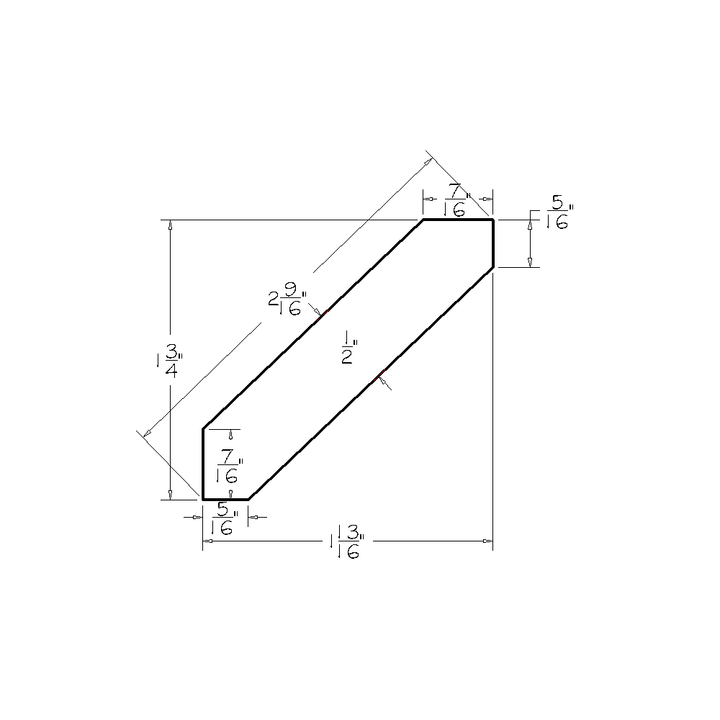 White Shaker 1 3/4"H Angle Crown Molding