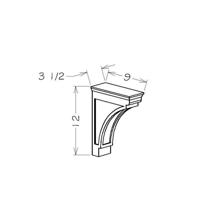 White Shaker Modern Corbel