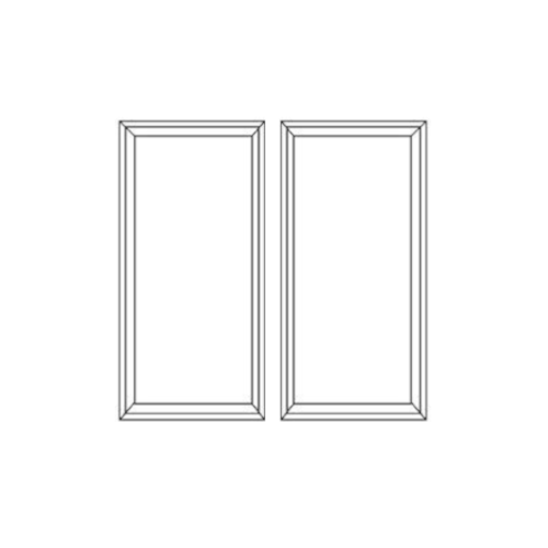 Natural Shaker 30" x 42" Wall Cabinet Plain Glass Doors