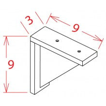 White Slim Shaker 3"W X 9"H X 9"D Corbel