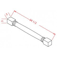 Classic White 3"W X 34 1/2"H Classic Decorative Leg