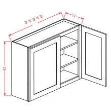 Sage Green 27"W X 42"H Wall Cabinet