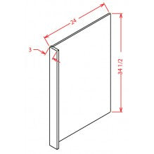 Classic White 3"W X 34-1/2"H Dishwasher Return Panel