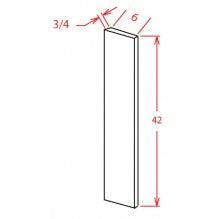 White Slim Shaker 6"W X 42"H Wall Filler