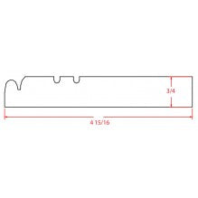 Classic White 3/4"D X 4-15/16"H X 96"W Furniture Base Moulding