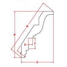 Saddle Brown 2 1/2"D X 3-5/16"H X 96"W Inset Crown Moulding