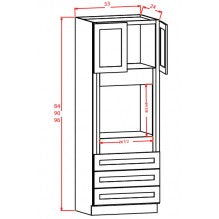 Classic White 33"W X 96"H Universal Oven Cabinet