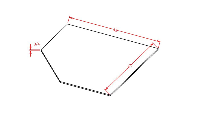 Natural Shaker 36" Diagonal Corner Sink Base