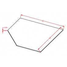 Classic White 42" x 42" Diagonal Sink Base Floor