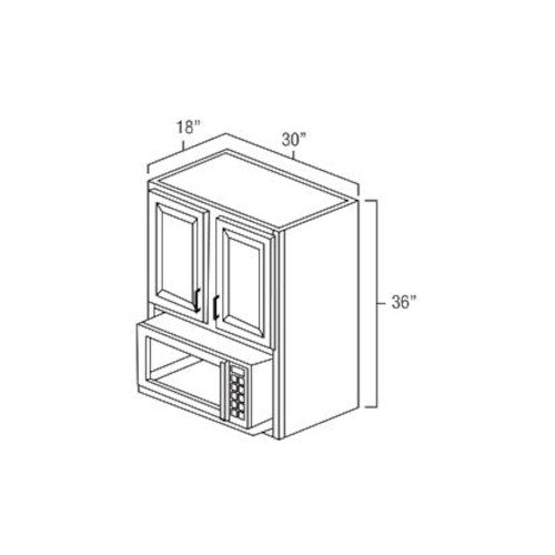 Natural Shaker 30" x 36" Microwave Cabinet