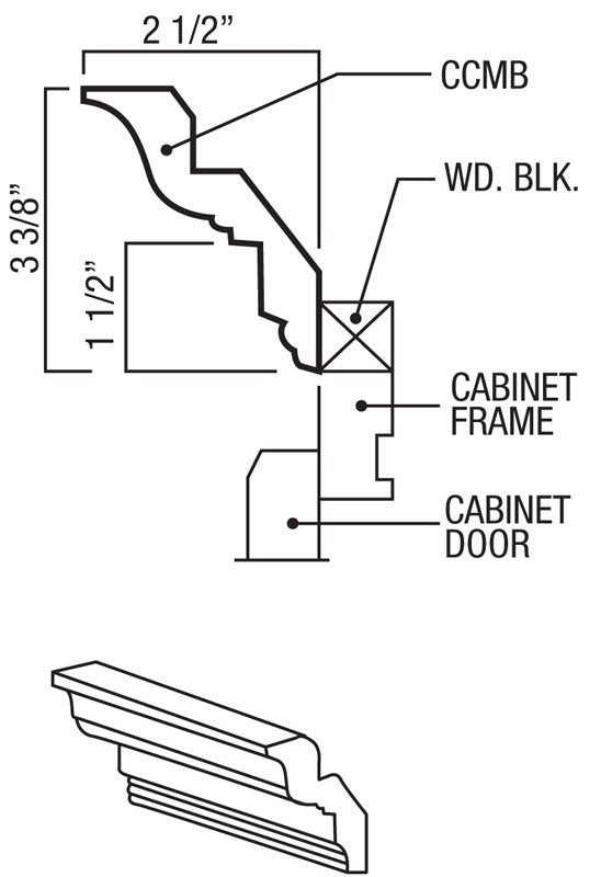 Natural Shaker 8' Crown Molding