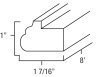 Toffee Shaker 8' Light Rail Molding