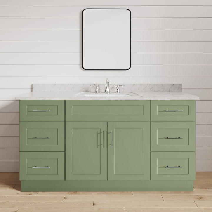 Sage Green Shaker 48" Vanity Combo w/ Drawers