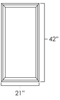 Natural Shaker 21" x 42"  Single Plain Glass Door