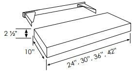 Toffee Stained 42" Floating Shelf