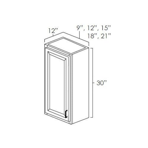 Toffee Shaker 9" x 30" Wall Cabinet