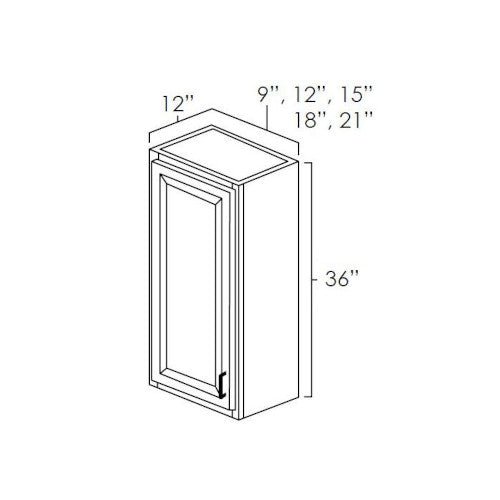Toffee Shaker 9" x 36" Wall Cabinet