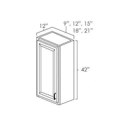 Toffee Shaker 9" x 42" Wall Cabinet