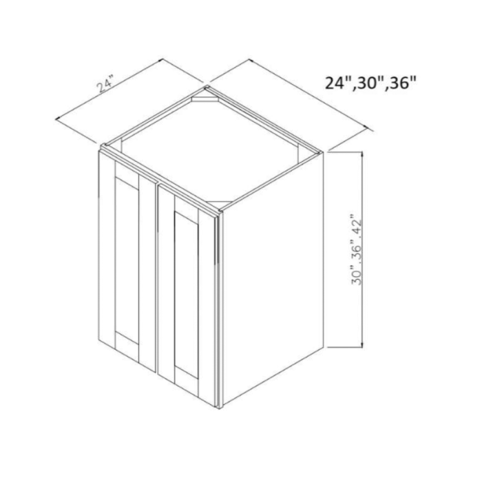 Natural Shaker 24" x 30" x 24" Wall Cabinet