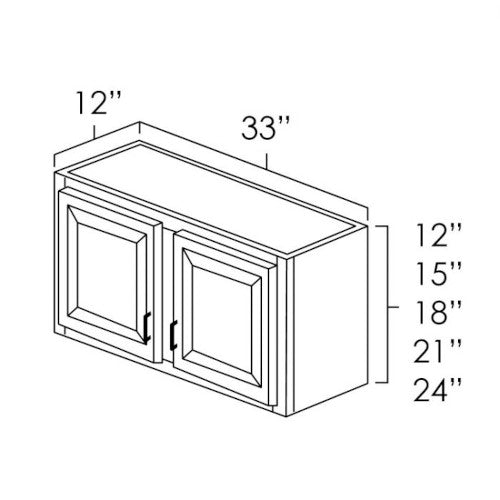 Toffee Shaker 33" x 24" Wall Cabinet
