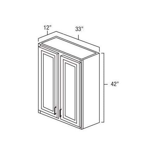 Toffee Shaker 33" x 42" Wall Cabinet