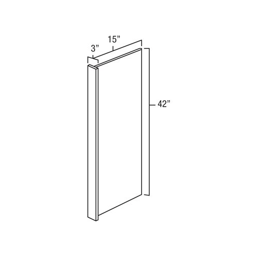 Sage Green Shaker 15" x 42" Wall End Panel