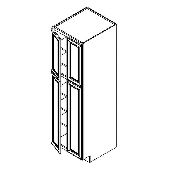 Toffee Shaker 30" X 90" Pantry Cabinet