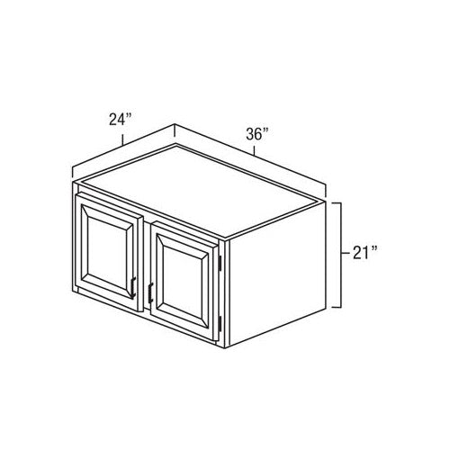 Natural Shaker 36" x 21" x 24" Refrigerator Wall Cabinet