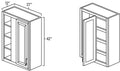 Natural Shaker 27" x 42" Blind Corner Wall Cabinet