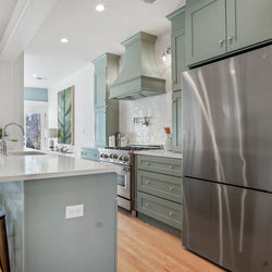 Wood Range Hood With Curved Front and Decorative Trim - 30" 36" 42" 48" 54" and 60" Widths Available