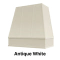 Wood Range Hood With Tapered Strapped Front and Block Trim - 30", 36", 42", 48", 54" and 60" Widths Available