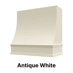 Wood Range Hood With Sloped Front and Decorative Trim - 30", 36", 42", 48", 54" and 60" Widths Available
