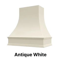 Wood Range Hood With Curved Front and Decorative Trim - 30" 36" 42" 48" 54" and 60" Widths Available