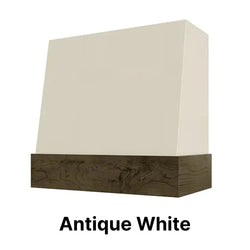 Wood Range Hood With Angled Front and Walnut Band - 30", 36", 42", 48", 54" and 60" Widths Available