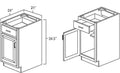 Natural Shaker 21" Base Cabinet