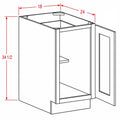 Sage Green 18" Full Height Door Base Cabinet