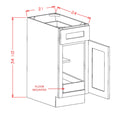 Classic White 21" Base Cabinet w/ 1 Rollout Shelf