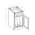 Classic White 18' Base Cabinet w/ Tray Dividers