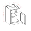 Honey Shaker 18" Base Cabinet