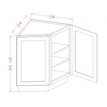 Classic White 24" Angle Base Cabinet