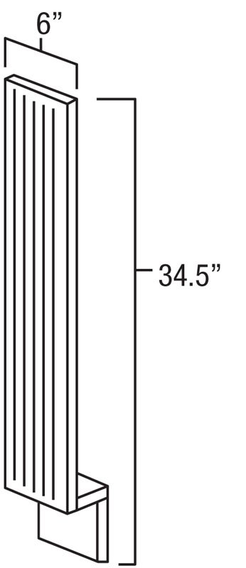 Natural Shaker 6" Fluted Base Filler