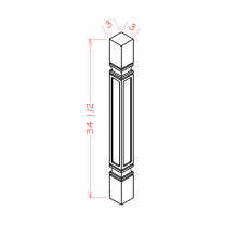 Classic White Square Decorative Leg