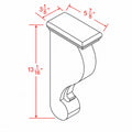 Classic White 3-1/8"W X 13-1/16"H Corbel