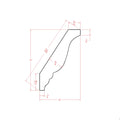 Classic White 2"D X 3"H X 96"W Decorative Crown Moulding