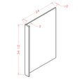 Sage Green 3"W X 34-1/2"H Dishwasher Return Panel