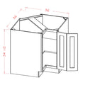 Honey Shaker 36" Base Easy Reach Cabinet