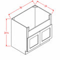 Honey Shaker 36" Farmhouse Sink Base