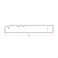 Classic White 3/4"D X 4-15/16"H X 96"W Furniture Base Moulding